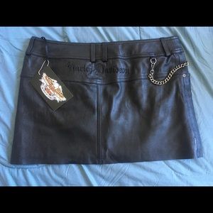 Harley Davidson mini skirt leather size 12